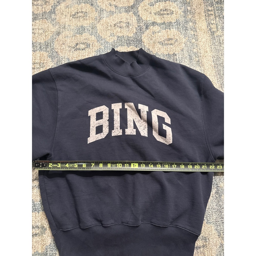Anine Bing Bradie Sweatshirt in Navy Size Small Excellent Condition - Picture 3 of 6